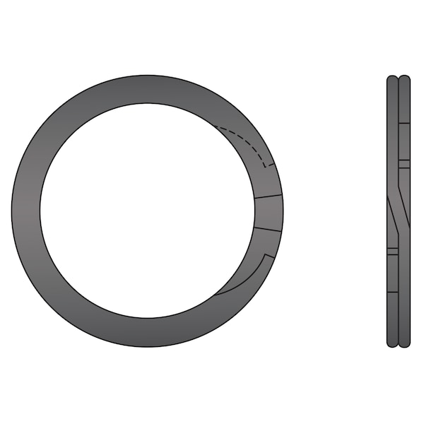Huyett External Retaining Ring, Steel Plain Finish, 0.875 in Shaft Dia RSN-087 - main